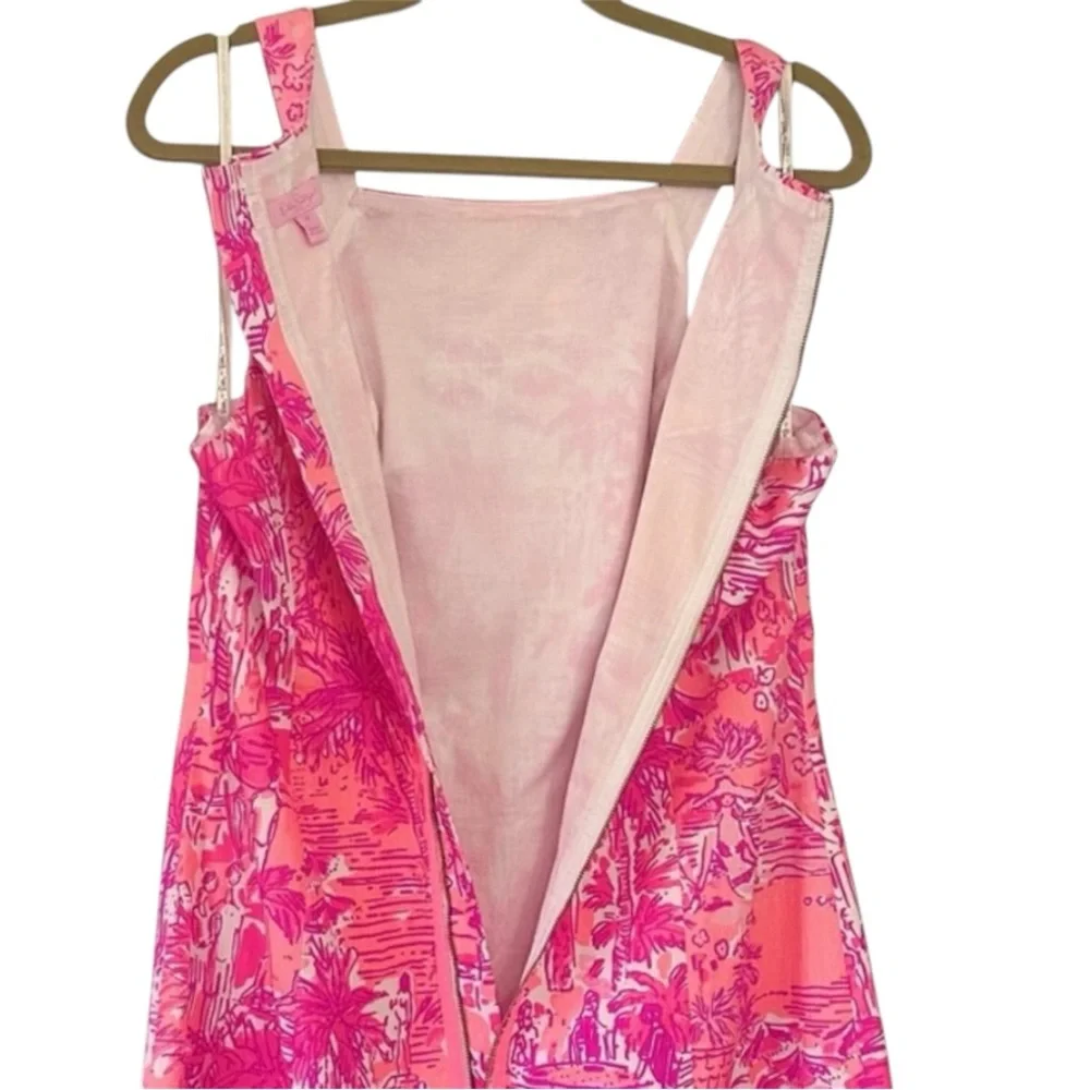 Lilly Pulitzer Simone Shift Mini Dress Cheeky Melon Rule Breakers Size 10 - Picture 5 of 10